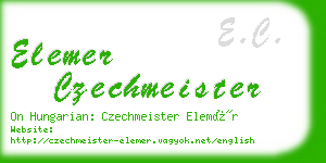 elemer czechmeister business card